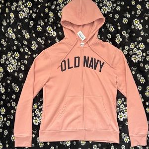 pink old navy zip-up jacket